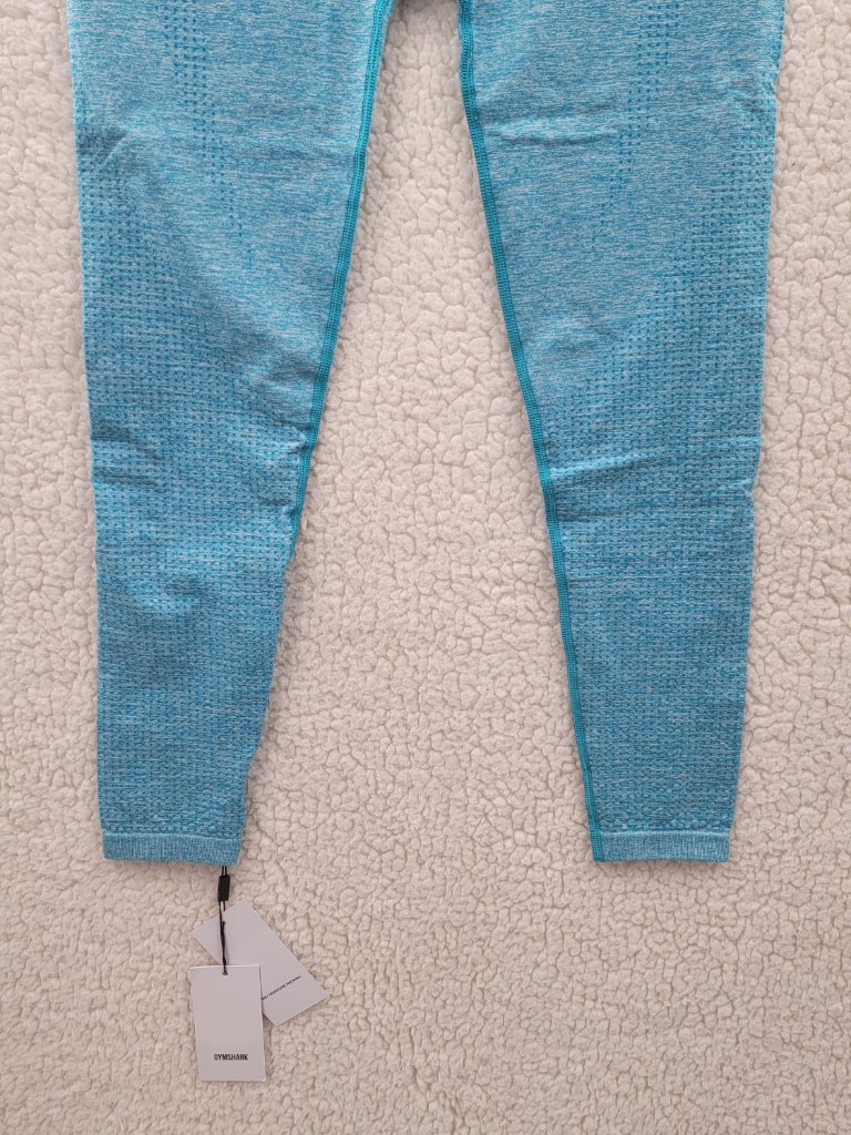 Gymshark Vital Seamless Hydro Teal Marl Blue Running Leggings Workout - Medium — image 4 of 7